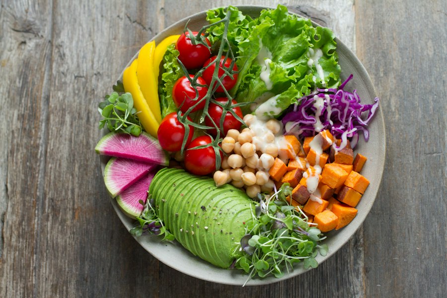 Colorful healthy nutrition bowl